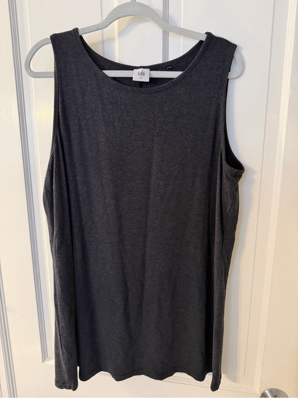 CAbi Charcoal Gray Sleeveless Tank Top